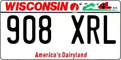 WI license plate 908XRL