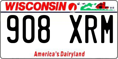 WI license plate 908XRM