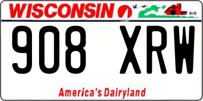 WI license plate 908XRW