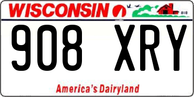 WI license plate 908XRY