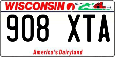 WI license plate 908XTA