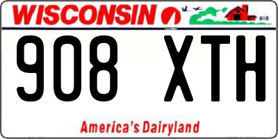 WI license plate 908XTH