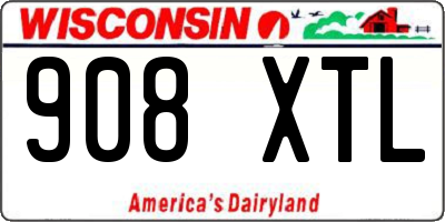 WI license plate 908XTL