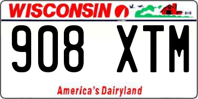 WI license plate 908XTM