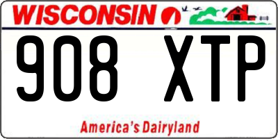 WI license plate 908XTP