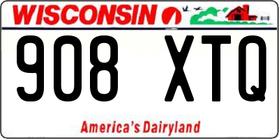 WI license plate 908XTQ