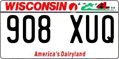 WI license plate 908XUQ