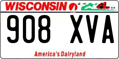 WI license plate 908XVA