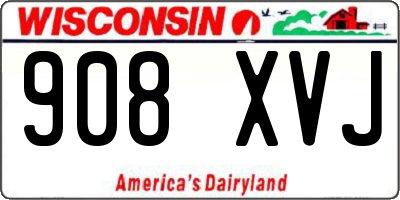 WI license plate 908XVJ