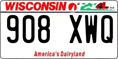 WI license plate 908XWQ