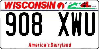 WI license plate 908XWU