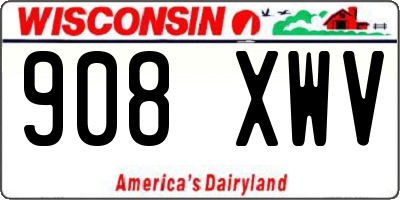 WI license plate 908XWV
