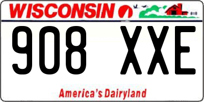 WI license plate 908XXE