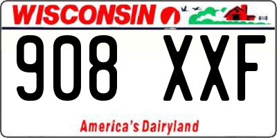 WI license plate 908XXF