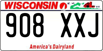 WI license plate 908XXJ