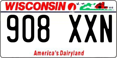 WI license plate 908XXN