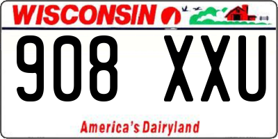 WI license plate 908XXU