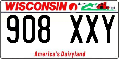 WI license plate 908XXY