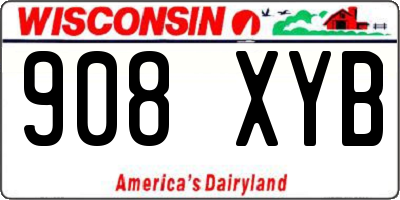 WI license plate 908XYB