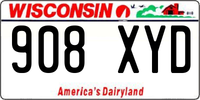 WI license plate 908XYD