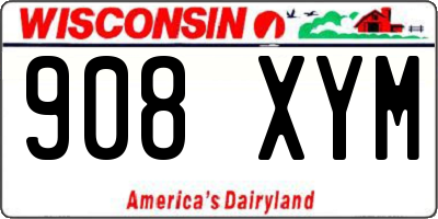 WI license plate 908XYM