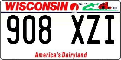 WI license plate 908XZI
