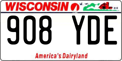 WI license plate 908YDE