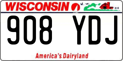 WI license plate 908YDJ