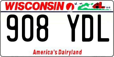 WI license plate 908YDL