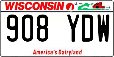WI license plate 908YDW