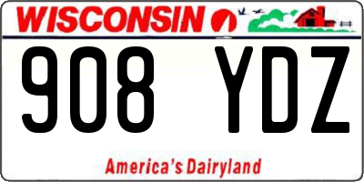 WI license plate 908YDZ
