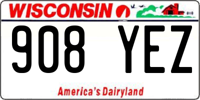WI license plate 908YEZ