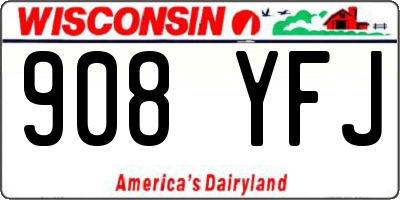WI license plate 908YFJ