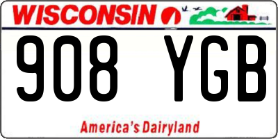 WI license plate 908YGB