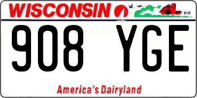 WI license plate 908YGE