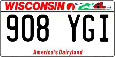 WI license plate 908YGI