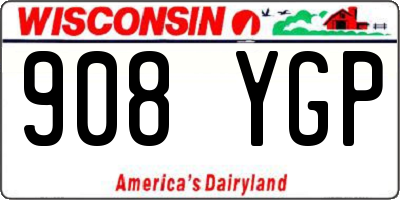 WI license plate 908YGP