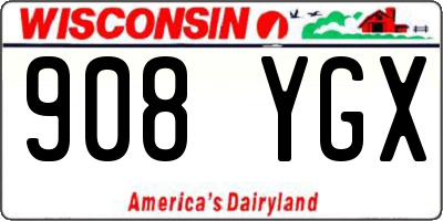WI license plate 908YGX