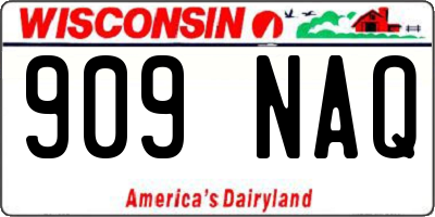 WI license plate 909NAQ