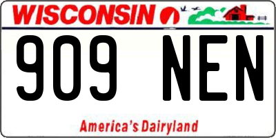 WI license plate 909NEN