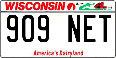 WI license plate 909NET