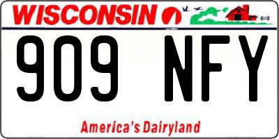 WI license plate 909NFY