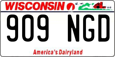 WI license plate 909NGD