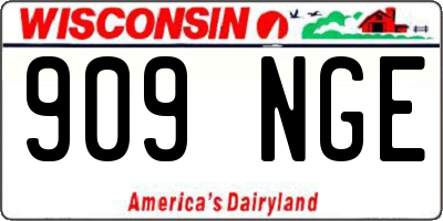 WI license plate 909NGE