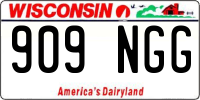 WI license plate 909NGG