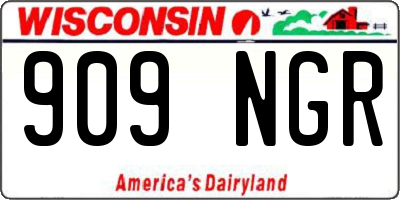 WI license plate 909NGR