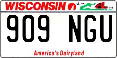 WI license plate 909NGU