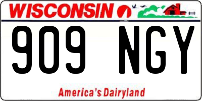WI license plate 909NGY