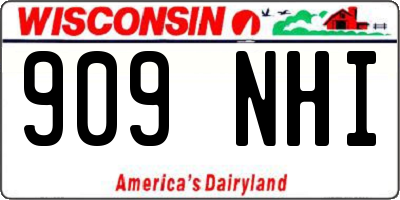 WI license plate 909NHI