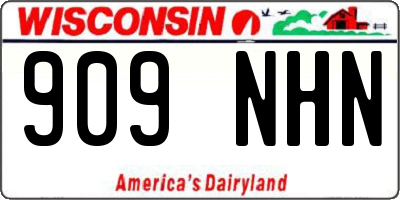 WI license plate 909NHN